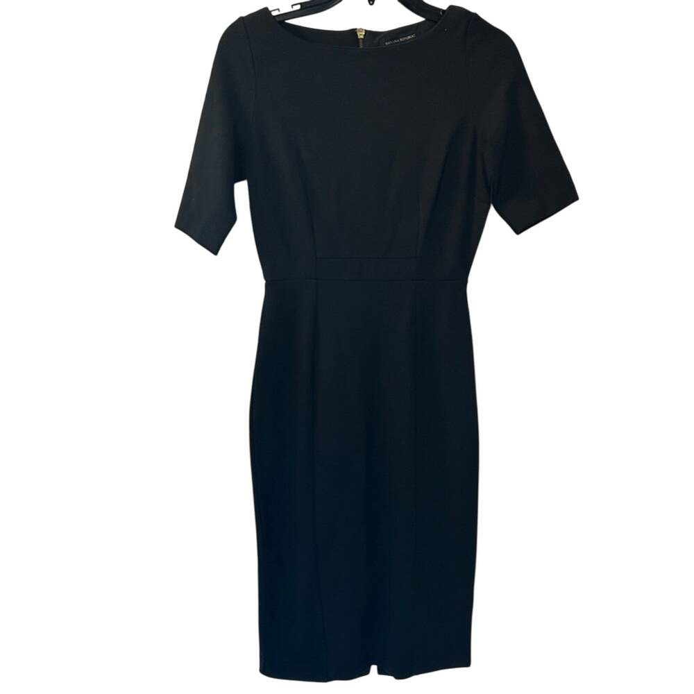 NWOT Banana Republic Classic Black Midi Dress size 2